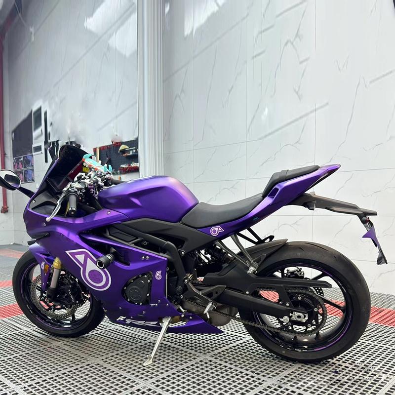 Premium Matte Satin Metallic Purple Vinyl Wrap Film Car Sticker Decal With Air Release Self Adhesive