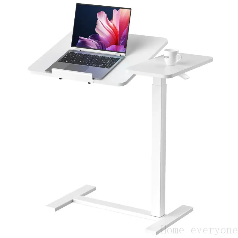 Overbed Bedside Table Adjustable with Wheels, Mobile Standing & Rolling Laptop PC Desks with Tilting Top Height Tray Side Computer WorkstationHome everyone