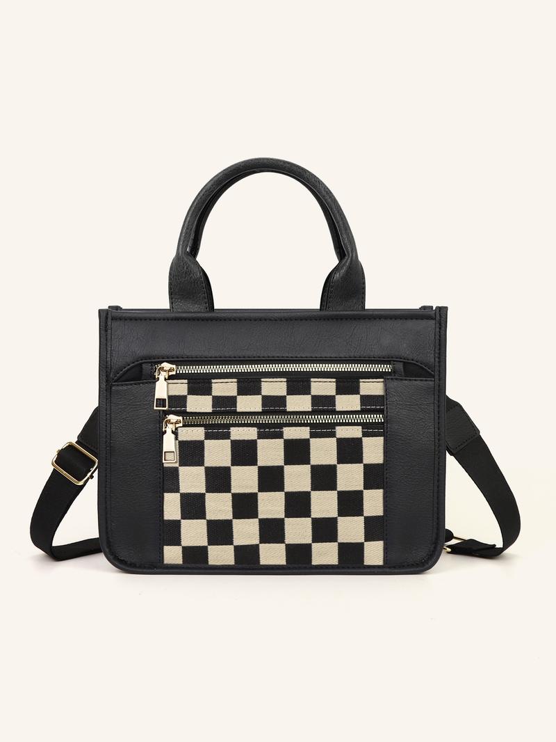 Women's Tote Bag, Fashionable Shoulder Bag for Daily Used, Casual Trendy Versatile High-quality Daily Commuting Bag, Girl Fashionable Bag, PU Tote Satchel