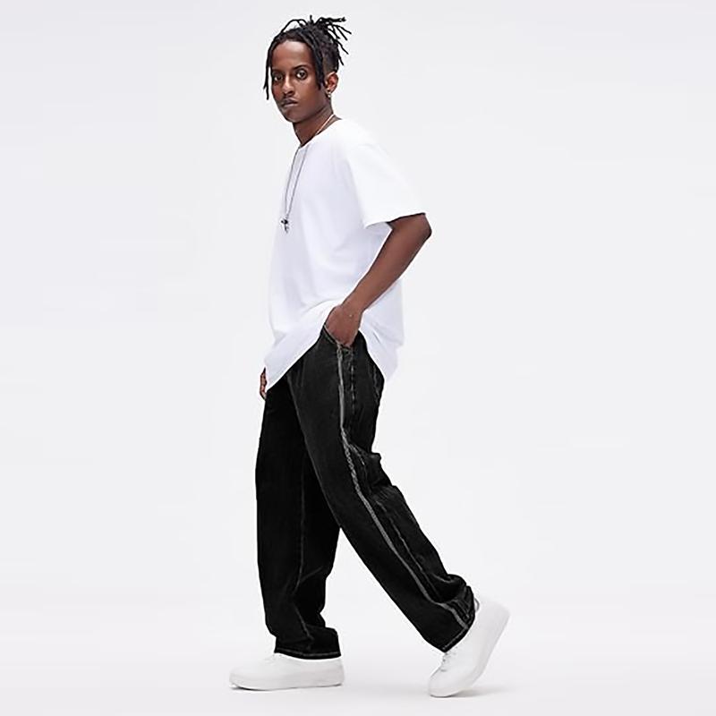 Men's Straight Leg Denim Pants Loose Fit Wide Leg Baggy Jeans Hip Hop Streetwear Trousers Men's Straight Leg Denim Pants Loose Fit Wide Leg Baggy Jeans Hip Hop Streetwear Trousers