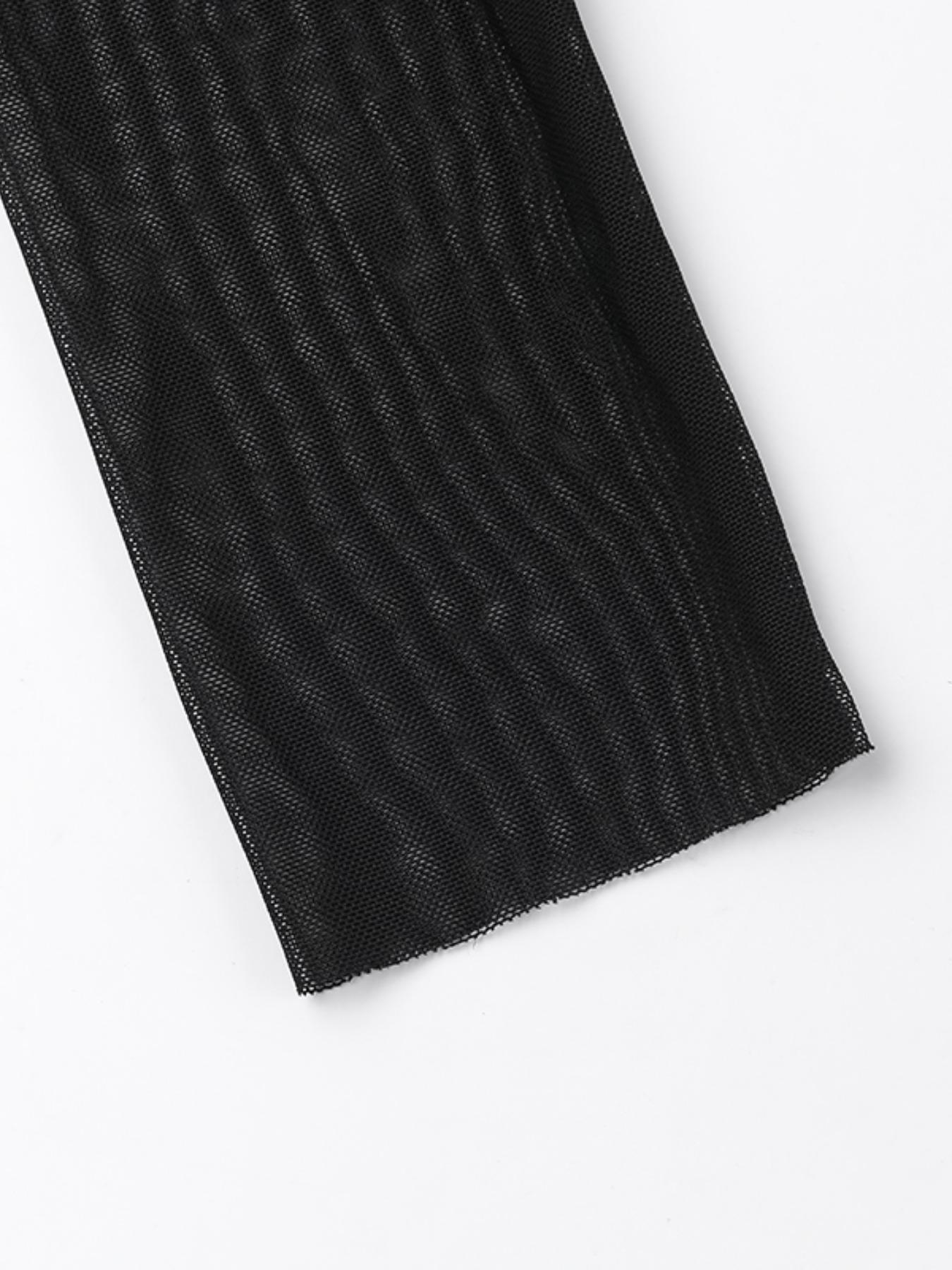 Women's Plain Off Shoulder Ruched Sheer Mesh Dress, 2025 Elegant Long Sleeve Long Dress for Party Banquet, Ladies Summer Clothes