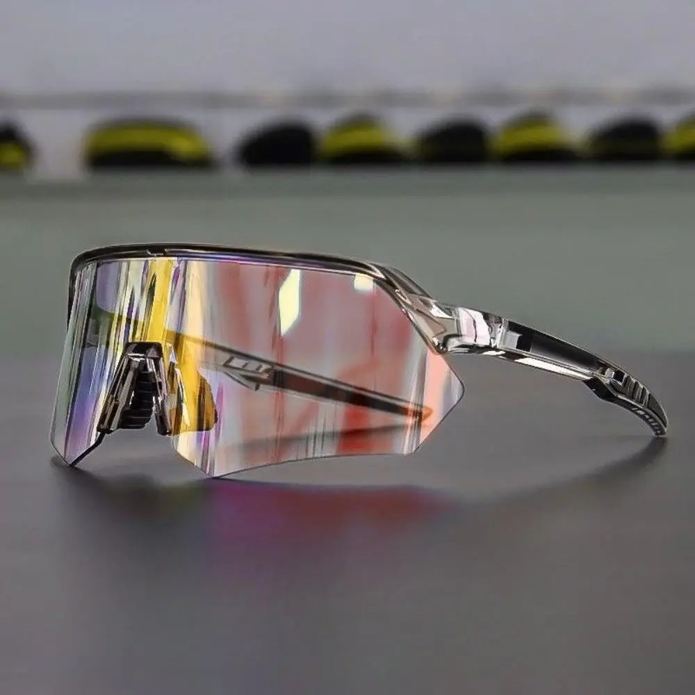 Unisex Framed Photochromic UV400 Shield Sports Eyewear - Black Frame, White to Gray Auto-Adjusting Lenses, 1 Size, All Seasons, Anti-Skid, Windproof, Lightweight for Outdoor Cycling, Daily Outdoor Activities