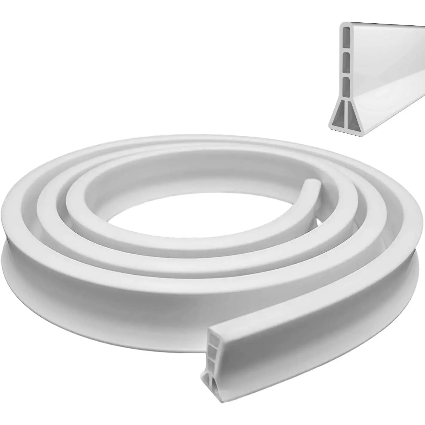 4" Shower Threshold Water Dam, 40” Long Shower Splash Guard - Keeps Water In
