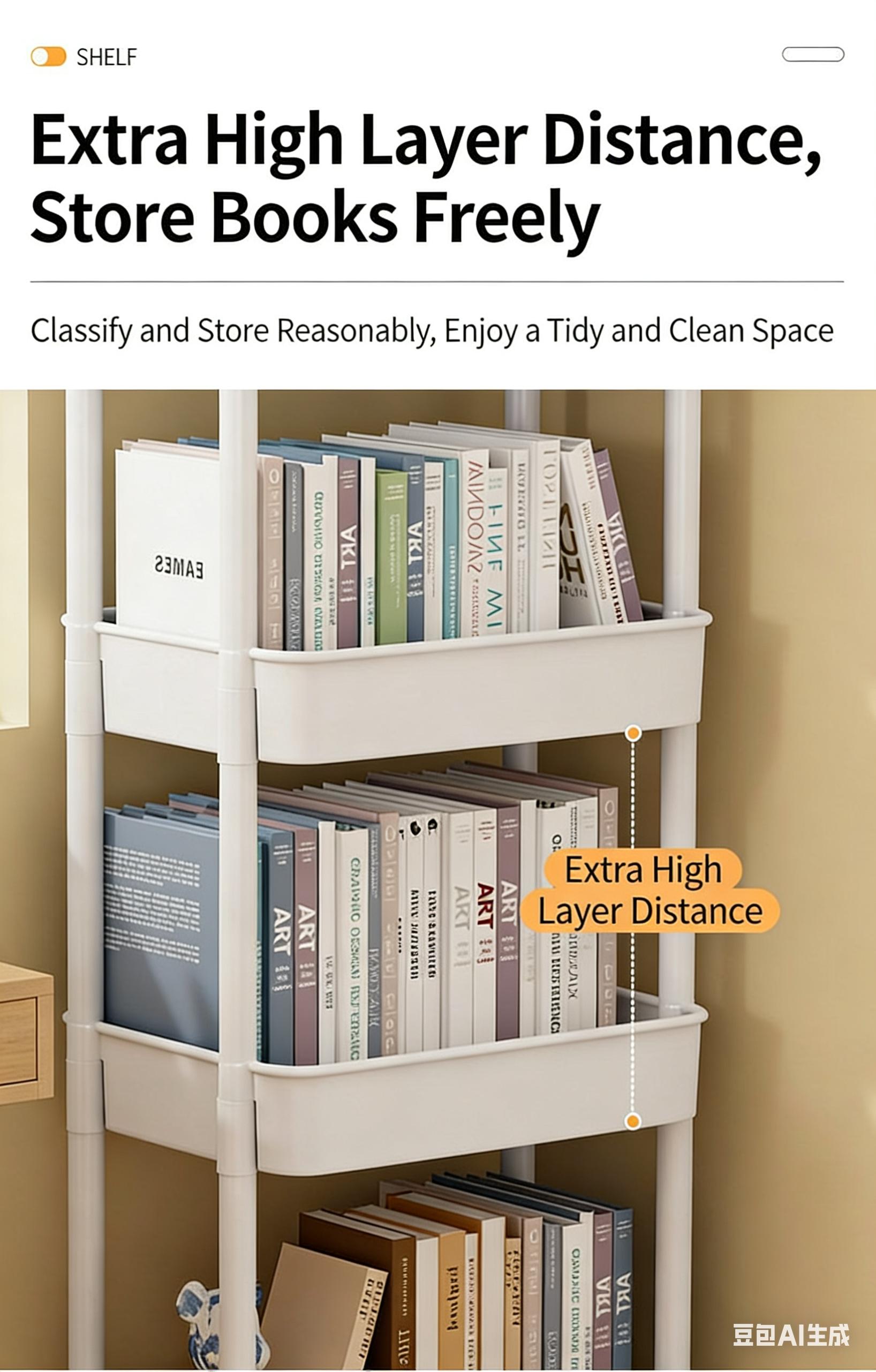 Mobile Storage Rack for Kitchen & Bathroom, Multi-Layer Snack Organizer, Kitchen Organizers, Ideal for Organizing Your Space Efficiently