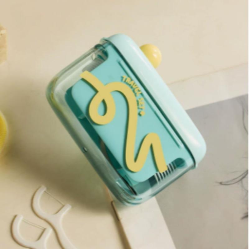 High-Style Dopamine Floss Box, Automatic Pop-Up Portable Floss Holder, Ultra-Fine Floss Stick Storage, Transparent, Travel-Friendly