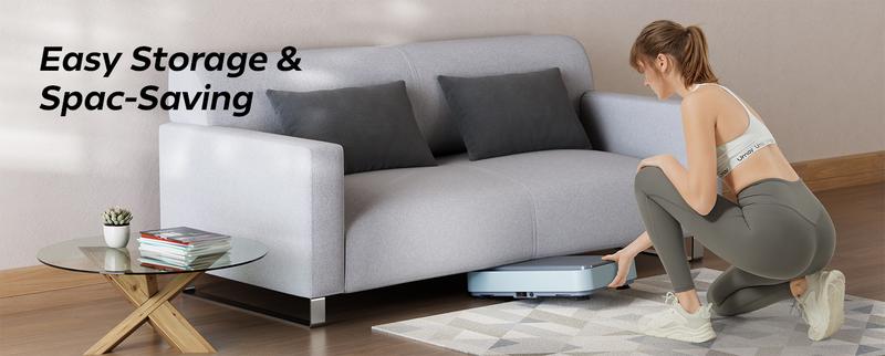 Umay Vibration Plate Fitness Platform Exercise Machine, Lymphatic Drainage Machine, Whole Body Shaker Workout Vibrate Stand Platform with 2 Resistance Bands for Wellness and Fitness