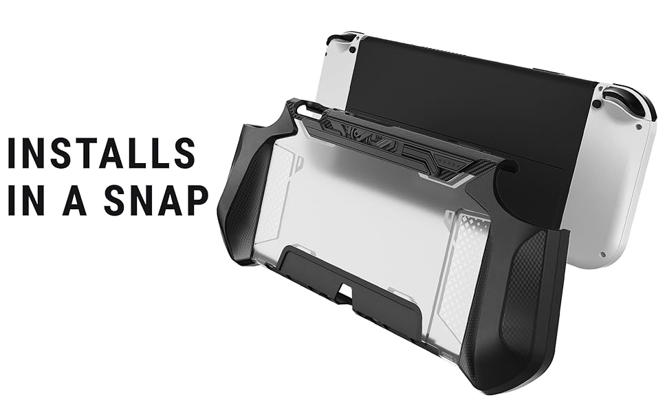 SUPCASE Mumba Dockable Case for Nintendo Switch OLED 2021, Blade Series TPU Grip Protective Cover, Compatible with Joy-Con Controller Protection