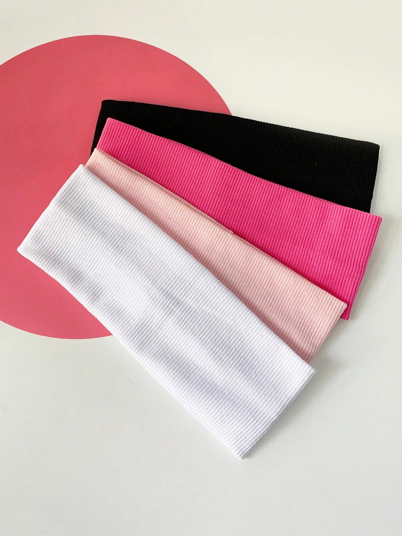 Women's Sporty Minimalist Hair Bands As Gift, Summer 2024 Trendy Soft Multicolor Hair Bands, Elastic Headbands, Chic All-match Hair Accessories for Skincare & Sports Use & Yoga