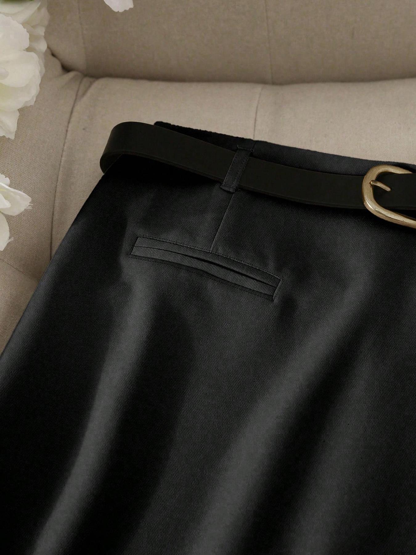 Women's Asymmetrical Hem Skirt Pants Set, Multifunctional One-Piece Shorts, Beltless Matching Skirt Pants 2 Piece Set