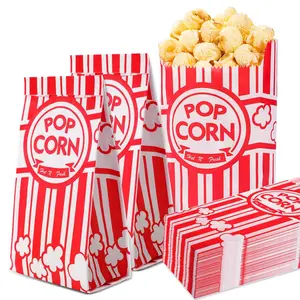 Paper Popcorn Bags,100 Pack 1oz Popcorn Bags Individual Servings, Popcorn Bag Bulk for Popcorn Machine,Movie Nights Pop Corn Bags