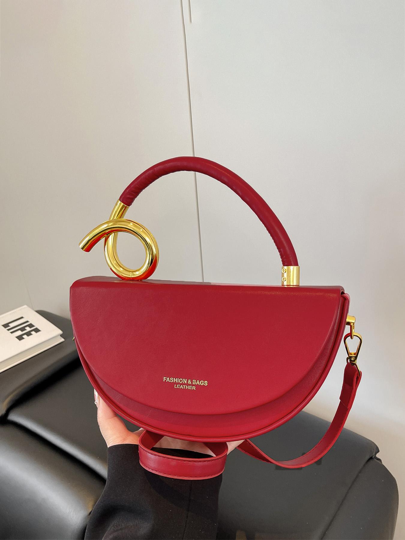 Women's Fashionable Solid Color Handbag, Elegant Bag, Casual Versatile for Daily Commuting, Party, Date, Shopping, High-end Commuter Bag