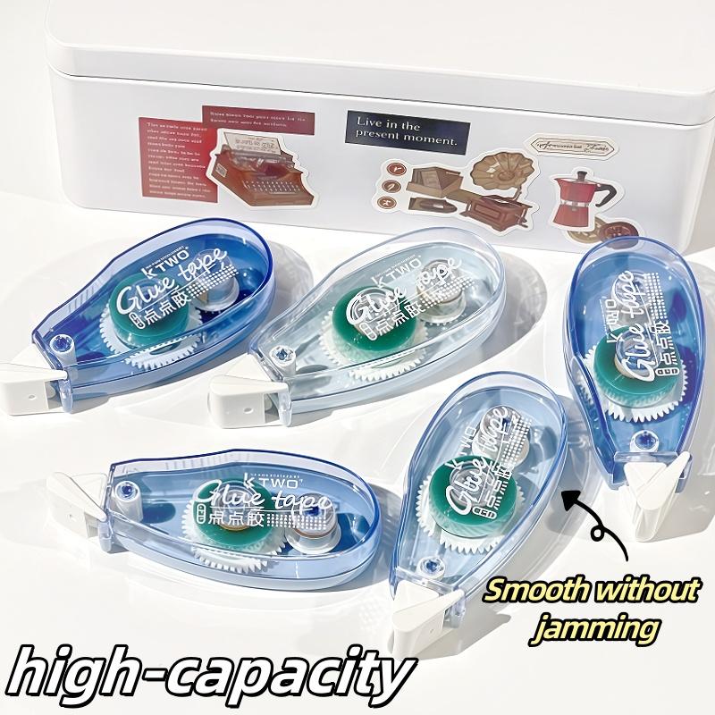 5pcs Transparent Gradient Double-Sided Tape, Multiple Colors, No-Trace Adhesive, Durable Photo Holder, Compact Design, Ideal for Crafts