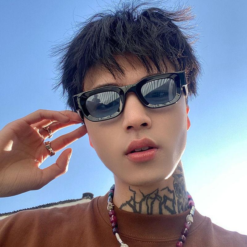 Retro concave sunglasses European and American candy-colored sunglasses men's and women's small frame hip-hop new sunglasses