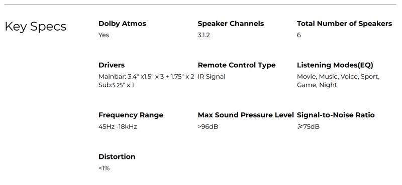 ULTIMEA Skywave F30 3.1.2 Soundbar Dolby Atmos 6 Speaker System Smart Dialogue Enhancement Bluetooth 5.4 Wireless Home Theater Audio for TV Movies Soundbar DolbyAtmos HomeTheater ULTIMEA Skywave F30 3.1.2 Soundbar Dolby Atmos 6 Speaker System Smart Dialogue Enhancement Bluetooth 5.4 Wireless Home Theater Audio for TV Movies Soundbar DolbyAtmos HomeTheater
