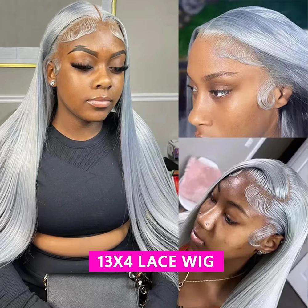 Bling Hair Silver Grey Color Straight 13x4 Lace Front Wig Human Hair Brazilian Transparent Lace 13x6 Frontal Wigs For Women Human Hair Preplucked #TikTokShopBlackFriday Bling Hair Silver Grey Color Straight 13x4 Lace Front Wig Human Hair Brazilian Transparent Lace 13x6 Frontal Wigs For Women Human Hair Preplucked #TikTokShopBlackFriday