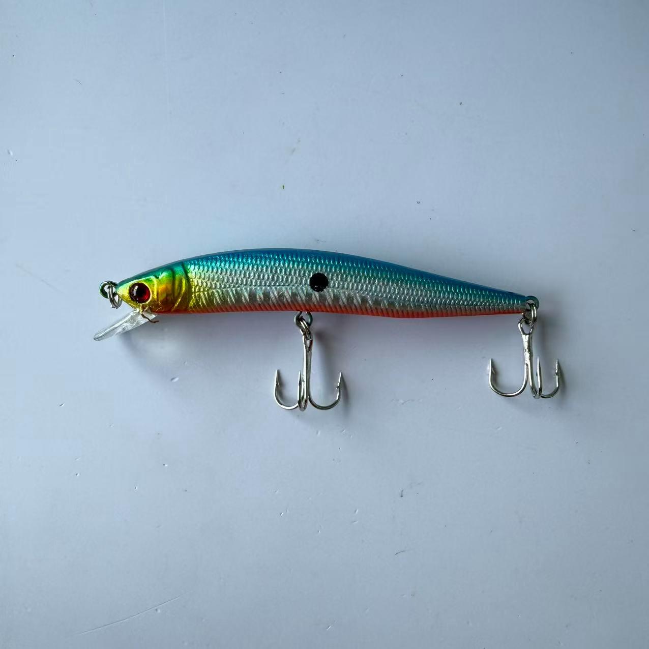Large brand replica, popular, 1pcs, Luya bait curved belly Mino far throw water surface strap sound bead hot stamping mouth bass bait, suitable for freshwater and seawater fishing accessories fishing gear supplies
