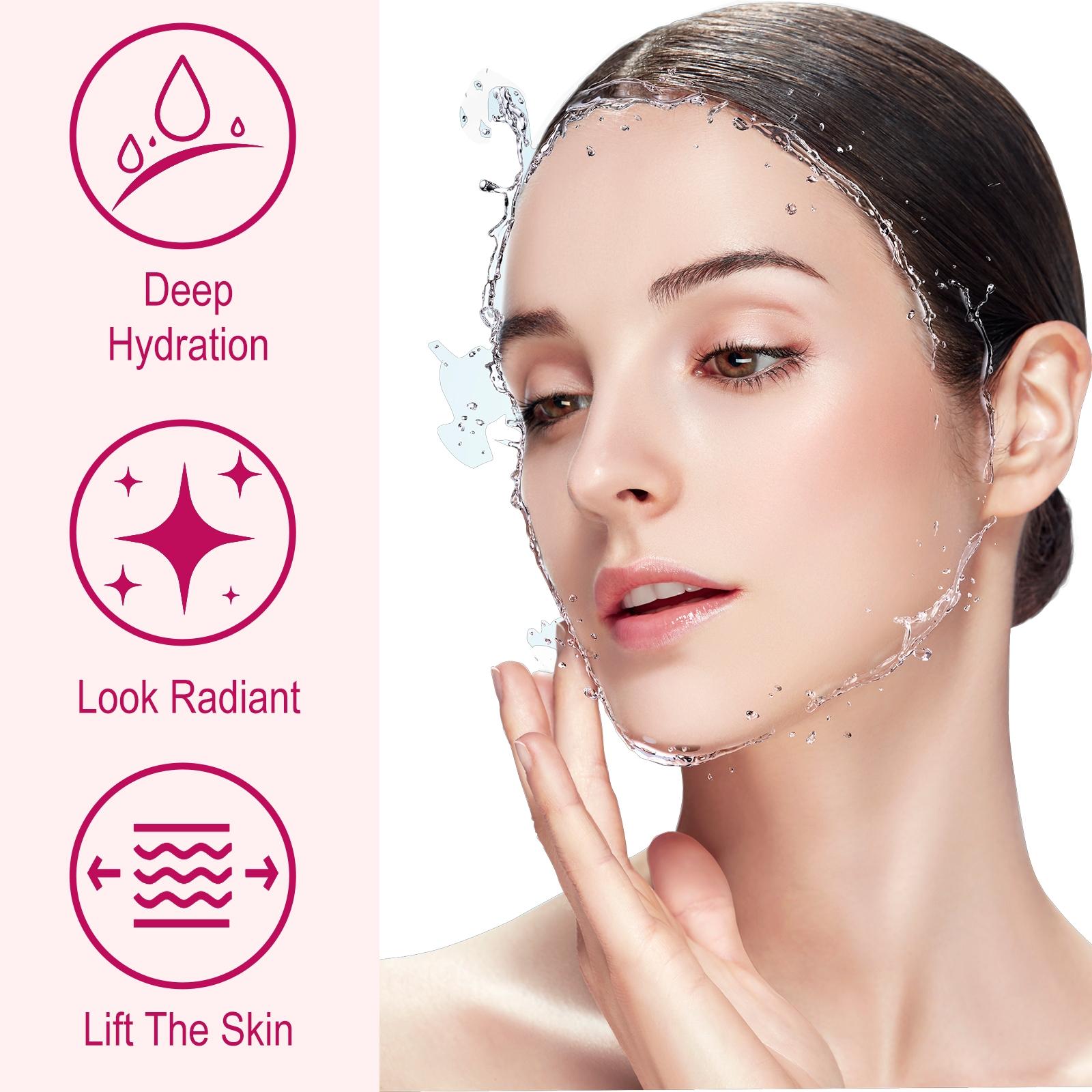 8pcs Collagen & Niacinamide Hydrating Masks, Tightening, Brightening, Moisturizing, Improves Skin Tone, Long-Lasting Care, Collagen Hydrogel Mask