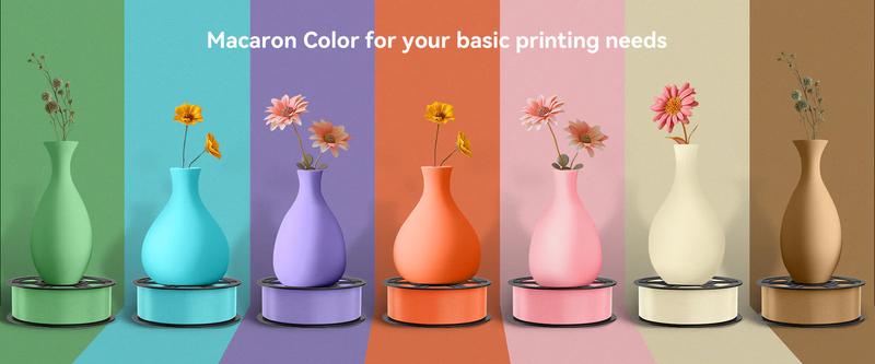 PLA Meta Macaron Colors 3D Printer Filament PLA Meta Filament, 1KG PLA 3D Printer Filament 1.75mm, Tougher Neatly Wound 3D Filament, Dimensional Accuracy +/- 0.02 mm