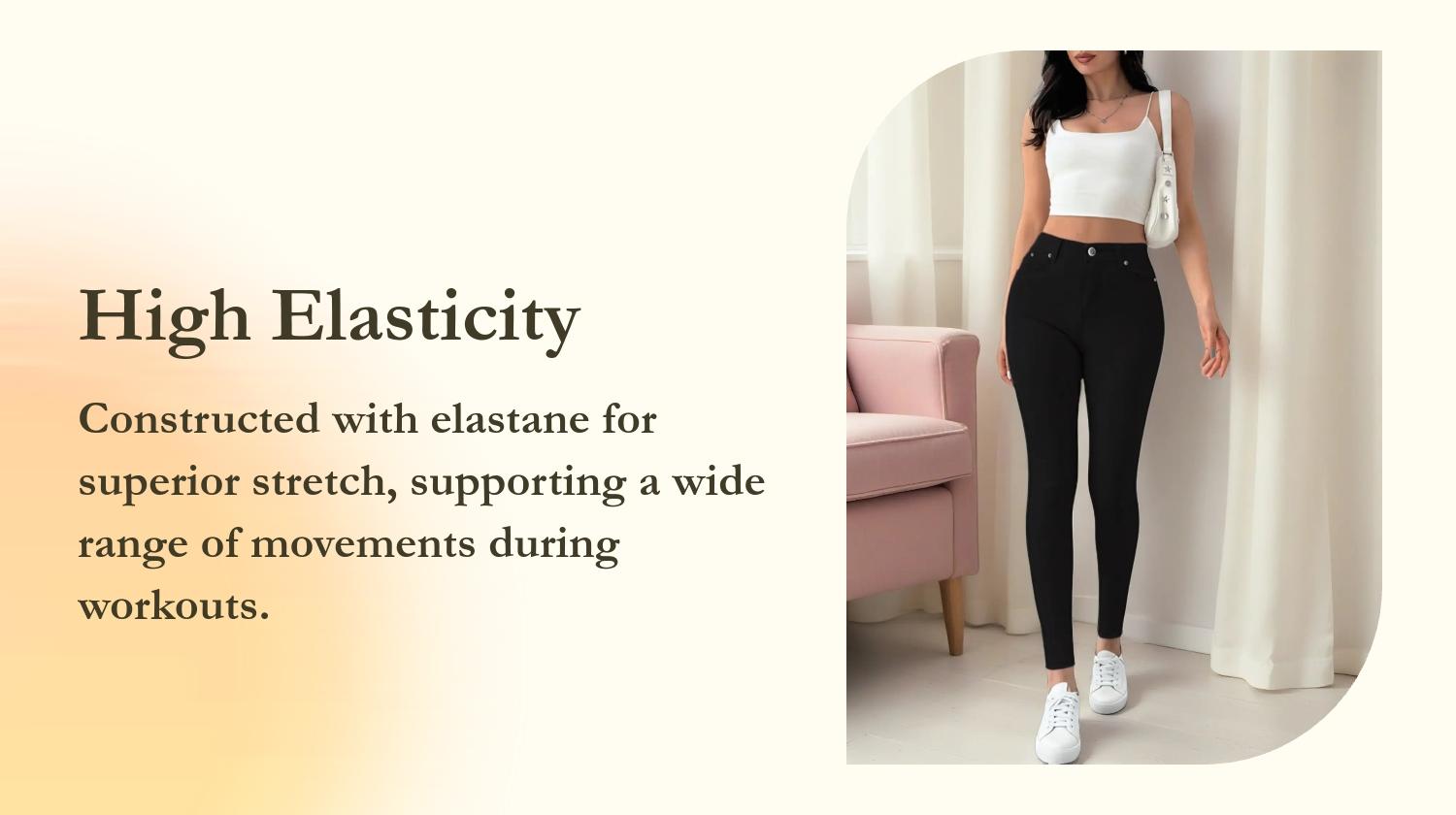 Women's Button-Fly Skinny Pants with Pockets, Casual, Comfy Pants for Daily Wear, Ladies' Bottoms for All Seasons (One Size Up is Recommended)