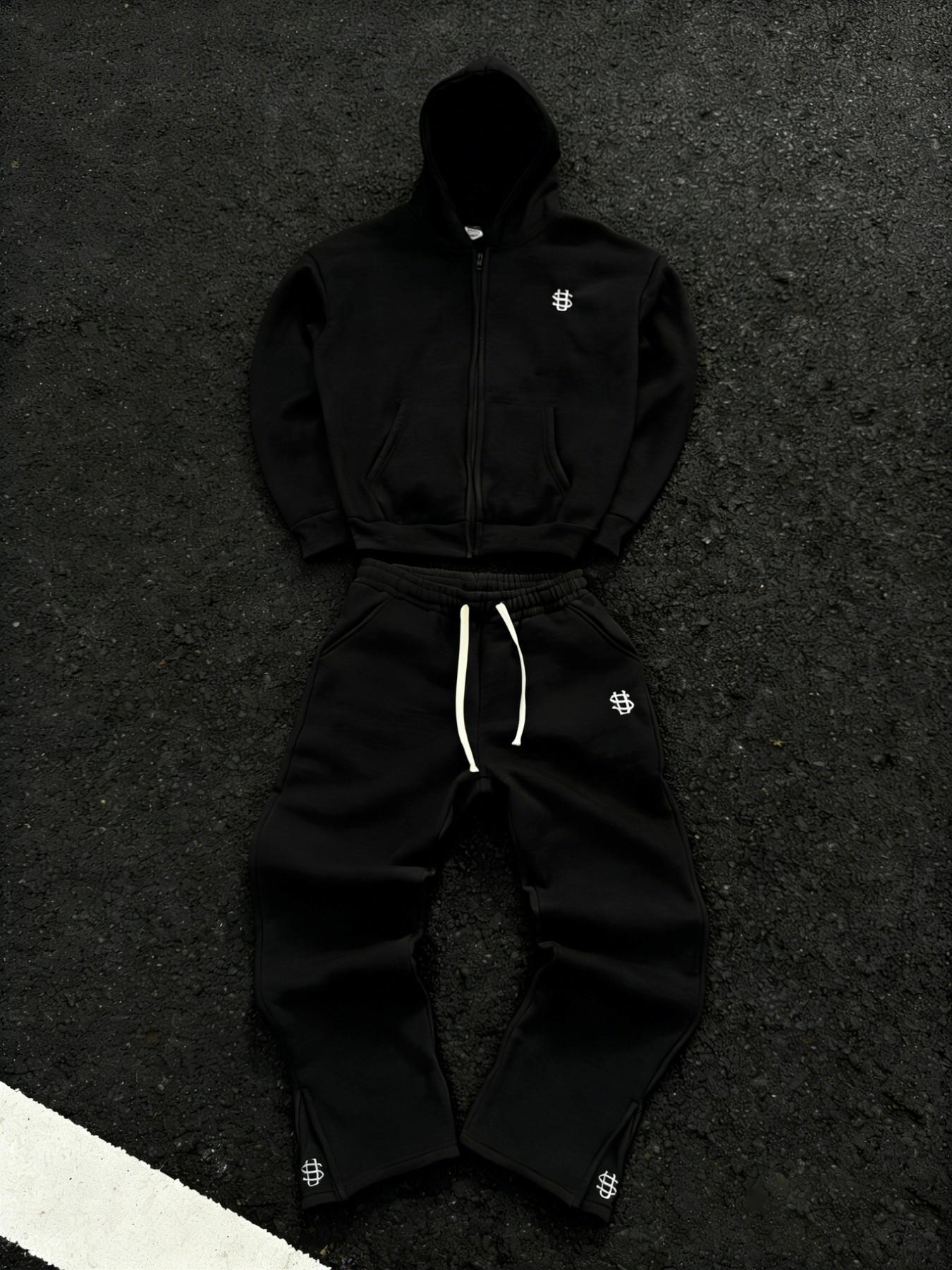New Men's Casual Sportswear Set, Matching Sweatsuit, Casual Tracksuit Set, Loose Fit Hooded Sweatshirt and Pants Two-Piece Set, Athleisure Sweatsuit, Sweatsuits Tracksuits, Comfortable and Stylish