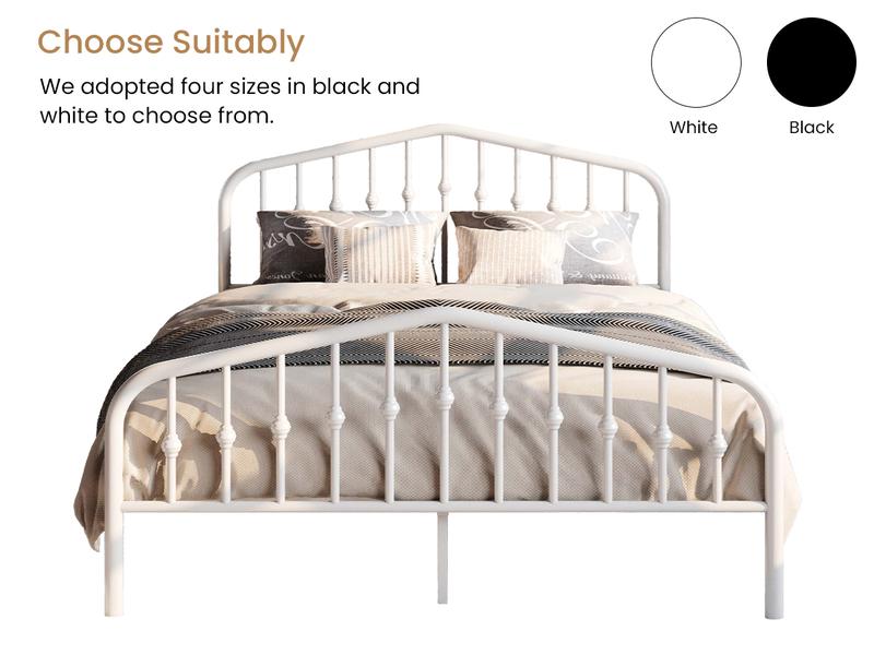 SHA CERLIN Metal Platform Bed Frame with Victorian Style Wrought Iron-Art Headboard【Frame Only No Mattress】Footboard, No Box Spring Required, Black#ChristmasGifts#TikTokShopBlackFriday