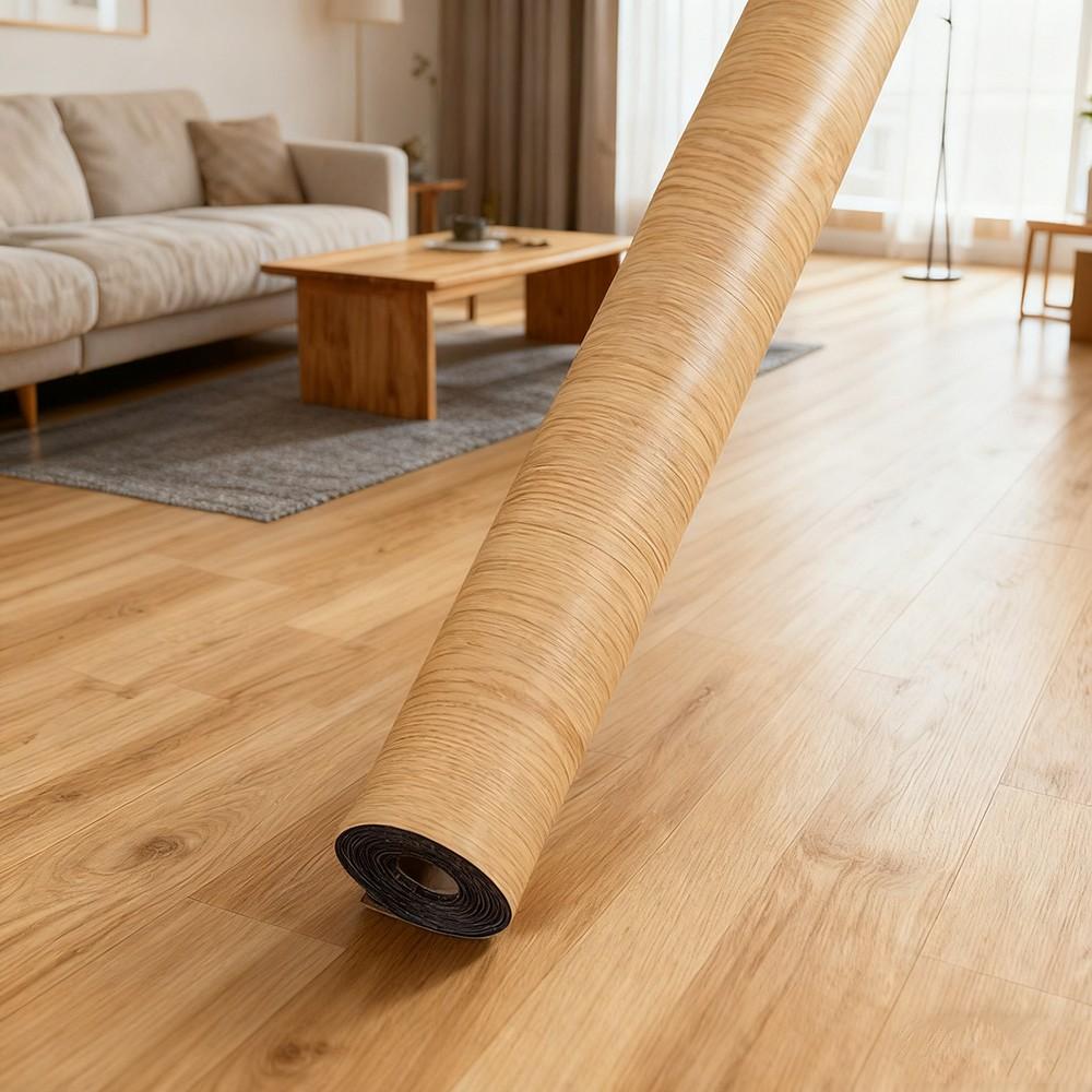 2/5 roll vintage luxury flooring, Vinyl Floor Tiles - heavy-duty thickness, peel and reel, suitable for homes, offices, large coverage area (40cm x 300cm), floor covering - vinyl - luxury finish, Self Adhesive Textured, Peel and Stick Flooring