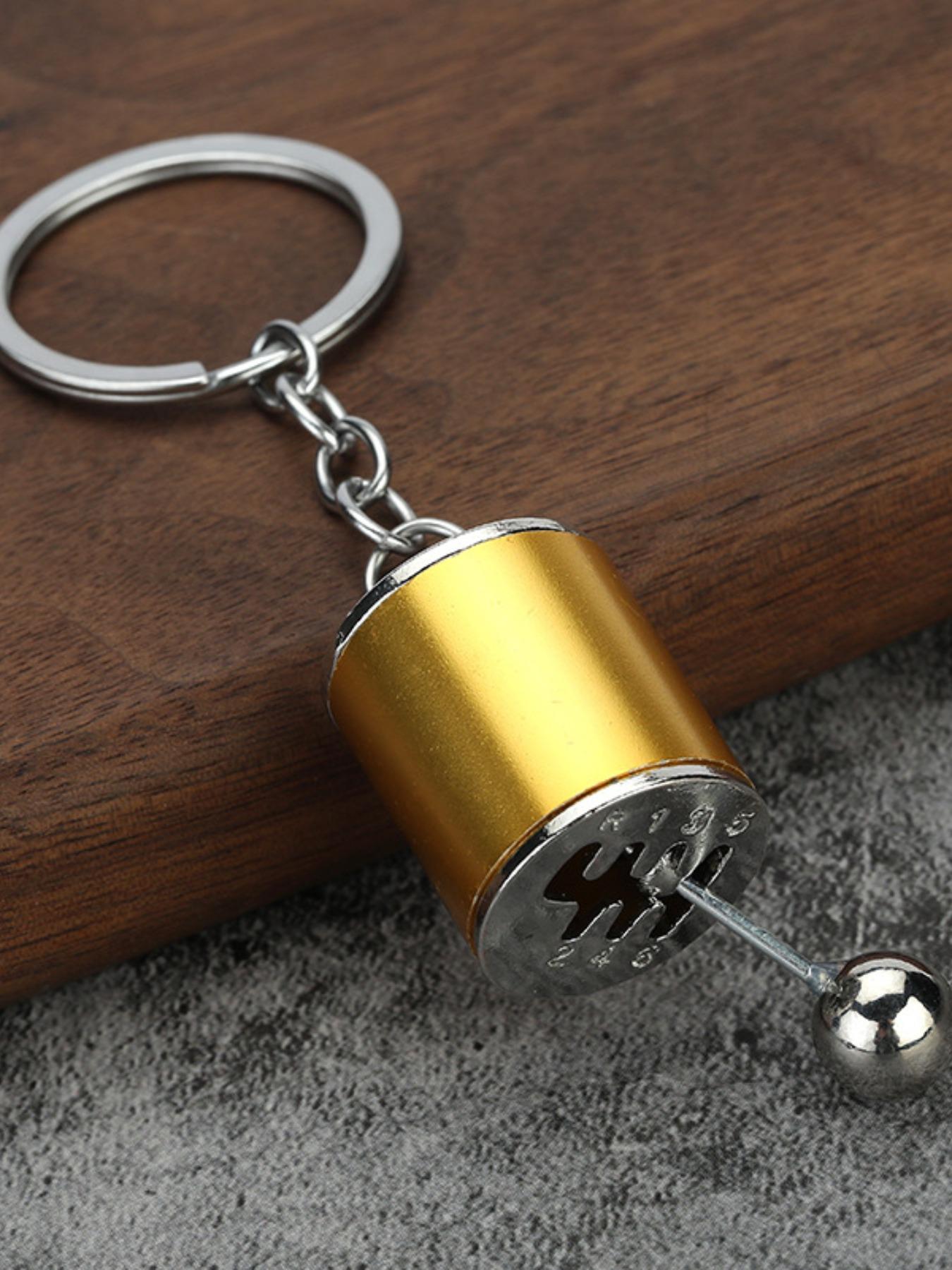 Wind Manual Transmission Keychain, Moveable Gear Head Pendant, Car Modification Culture, Unique Gift for Car Enthusiasts, Bag Charm, Car Key Chain