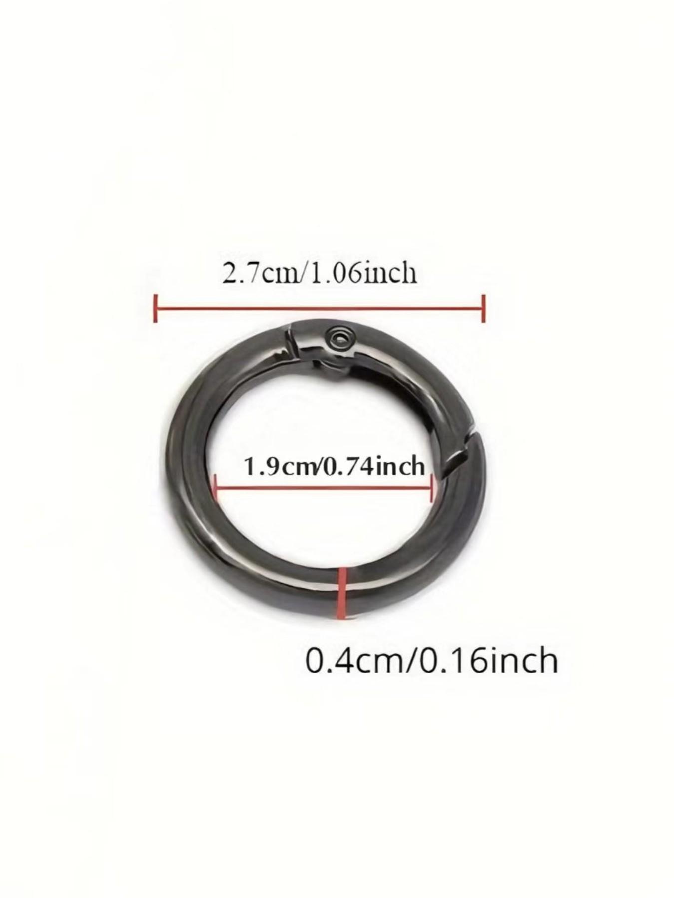 [10pcs Metal O-ring Buckle] 10pcs/lot Metal O-ring, spring buckle, can be opened, round safety buckle, keychain, bag clip hook, dog chain buckle, DIY connector, DIY Wallet Making