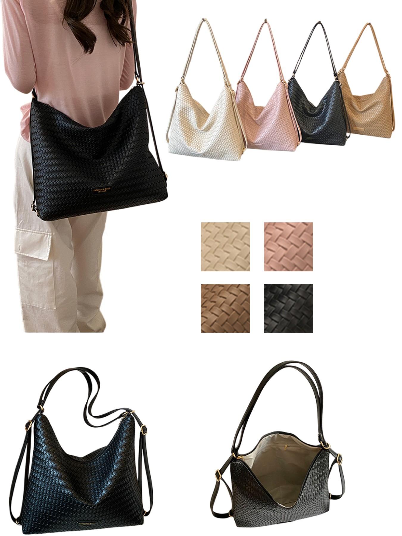 Elegant Retro Large Bag for Women, 2026 New Fashion Soft Leather Tote, High Capacity Commuter Shoulder Bag, PU Material, Multiple Colors Available