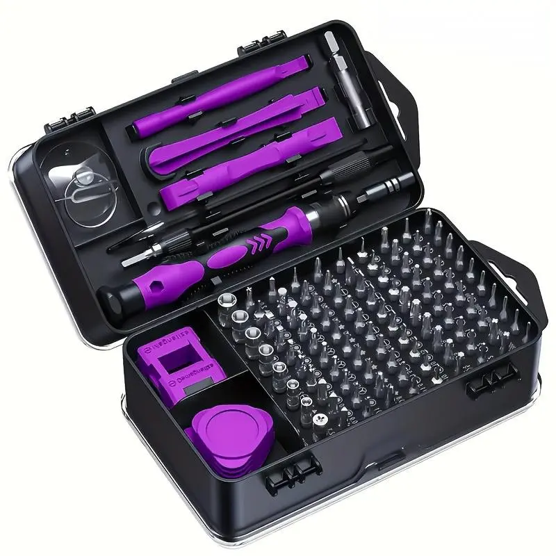 Precision 115-In-1 Tool Kit, Multi-Specification Non-Standard Bits, Digital Device Disassembly Repair Tools, Screwdriver Sets