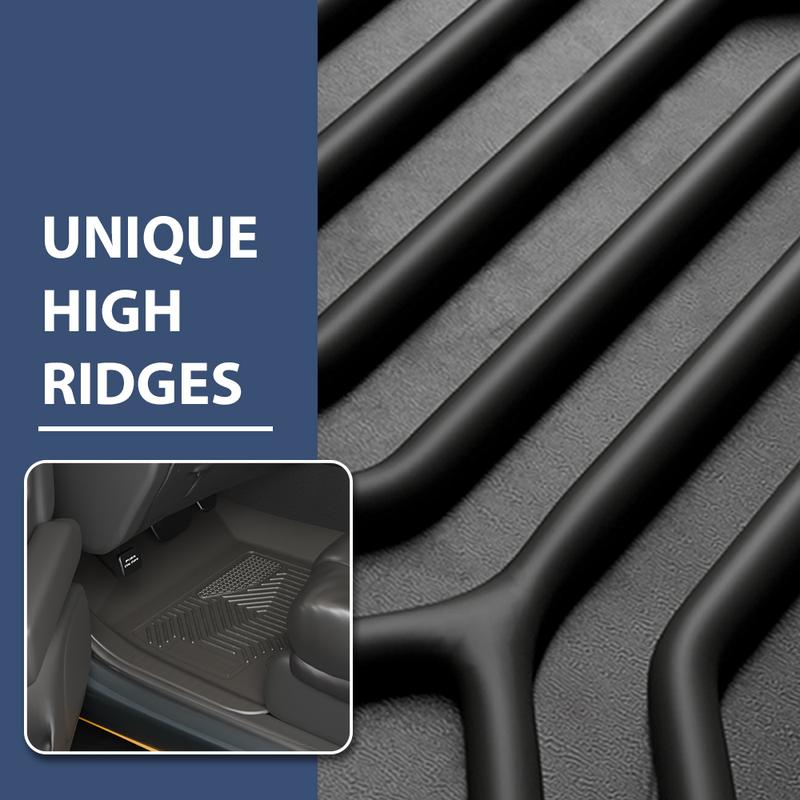 CROSSDESIGN Weather beater TPE Floor Mats Waterpoof Front & 2nd Seat TPE Fit For 2017-2024 Mazda CX5