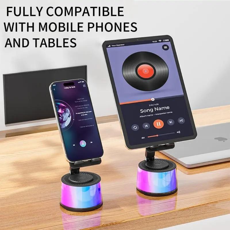 Wireless Induction Audio Bluetooth-compatible Speaker, 5-In-1 Phone Stand, USB Emergency Charging (5000mah), Portable Power Bank, Colorful Ambient Light Gift