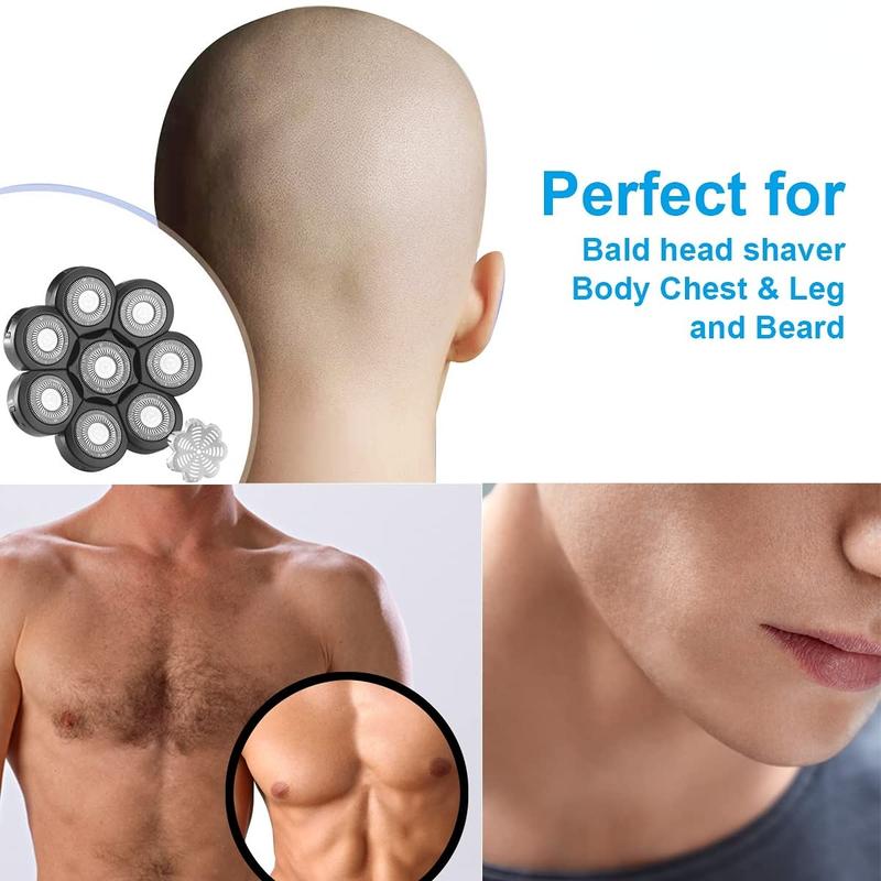 7-blade Electric Shaver Head, Replaceable Electric Shaver Head, Universal 6 In 1 Beard Shaver Head Beard Trimmer Head, Men's Beard Shaver Replacement Accessories 7-blade Electric Shaver Head, Replaceable Electric Shaver Head, Universal 6 In 1 Beard Shaver Head Beard Trimmer Head, Men's Beard Shaver Replacement Accessories