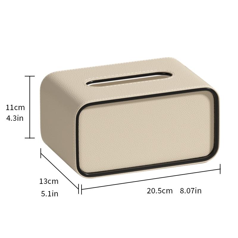 PU Leather Tissue Storage Box, 1 Count Modern Fashion Tissue Holder, Tissue Storage Container for Home Living Room Bedroom, Home Organizer