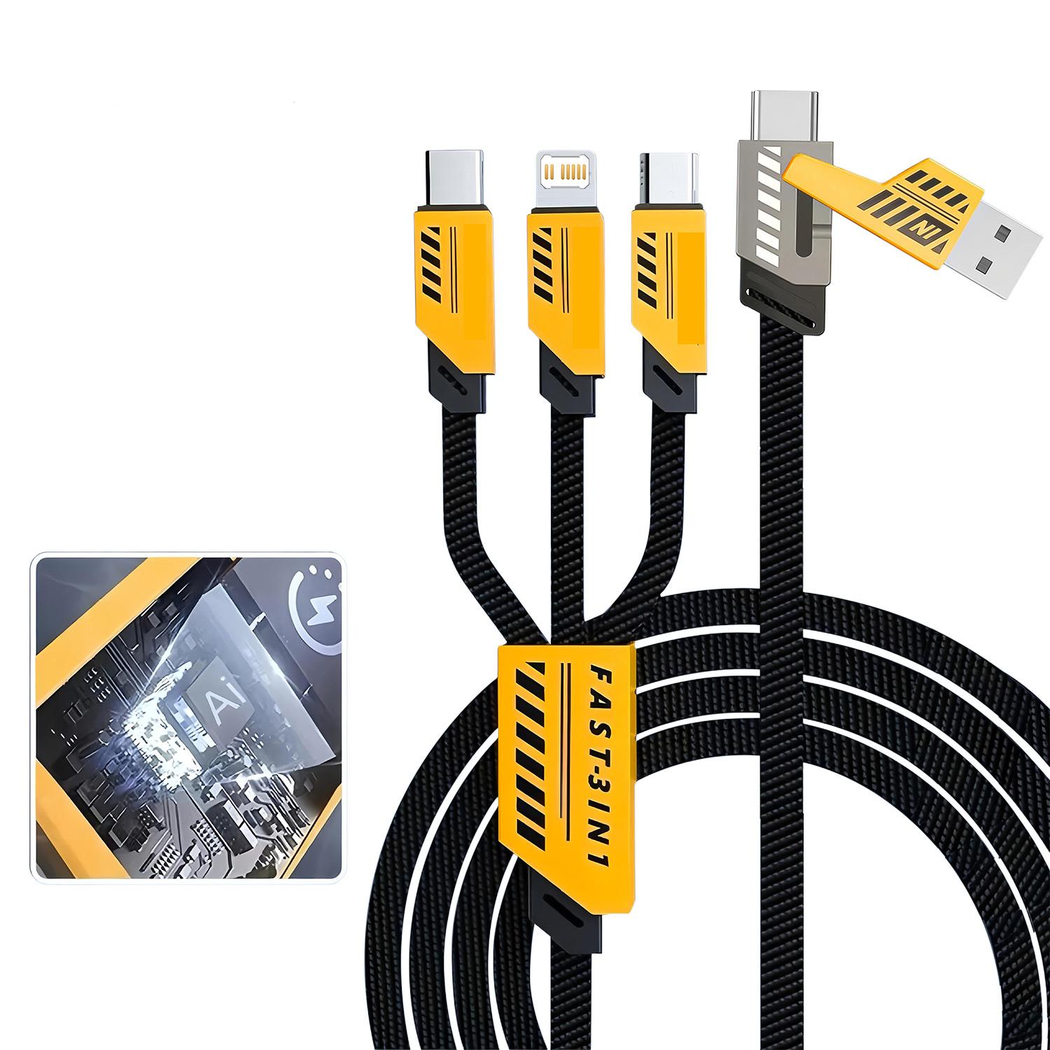 240w Super Fast Charging Cable with Nylon Braided Design, Durable Universal PD USB Charger for Type-C Micro iOS, 1.2 Meters Long, Available in 1 or 2 Pcs Set