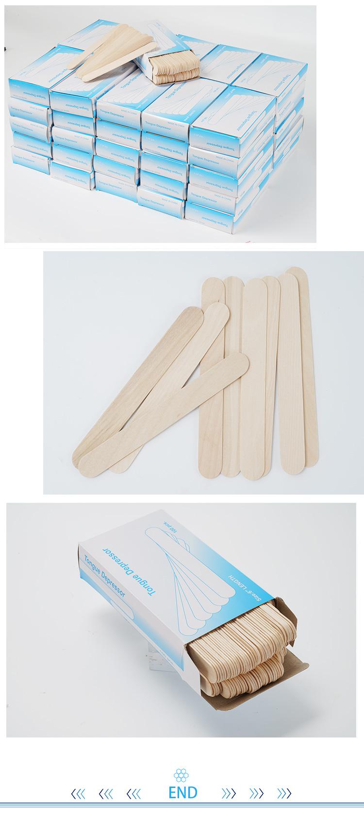 100pcs Waxing Sticks for Hair Removal, Wooden Spatulas for DIY Crafts, Ice Cream Stick Shape Shaving Tools, Pack of 100 Pieces