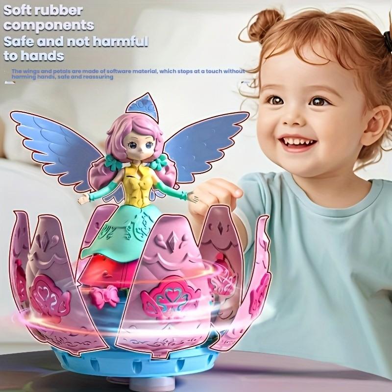 Dancing Princess Toy, 360 Degree Rotation, Light and Music, Automatic Obstacle Avoidance, Birthday Gift, Christmas Gift, Halloween Gift