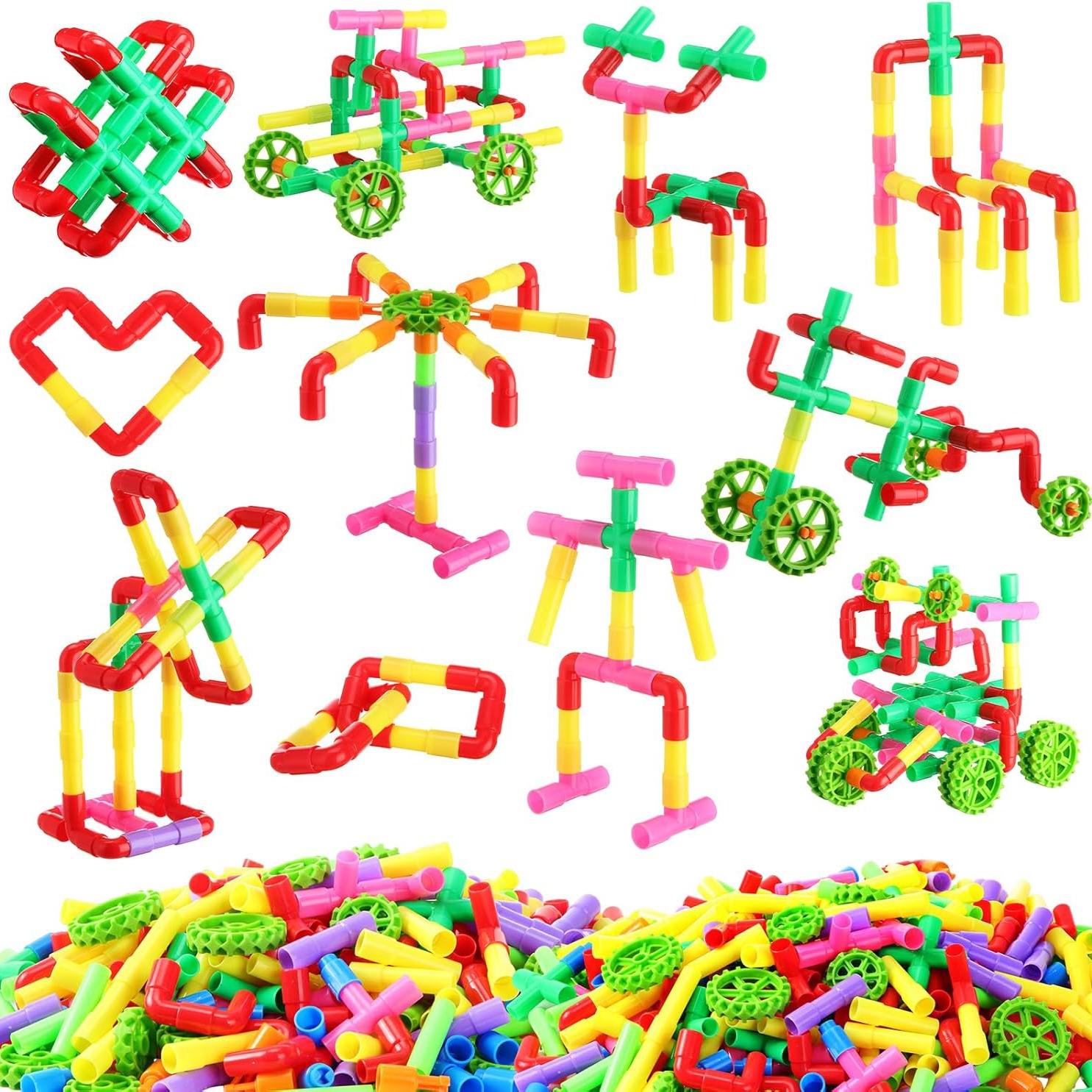 50pcs Water-Pipe Design Building Block Set,Educational Construction Toy for Kids, Gift for Halloween, Thanksgiving and Christmas