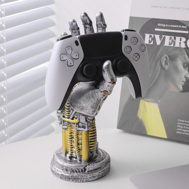 Cyberpunk Mechanical Hand Game Controller Stand, Ring Bracelet Holder, Photo Background Decor, Xbox Switch Console Accessory