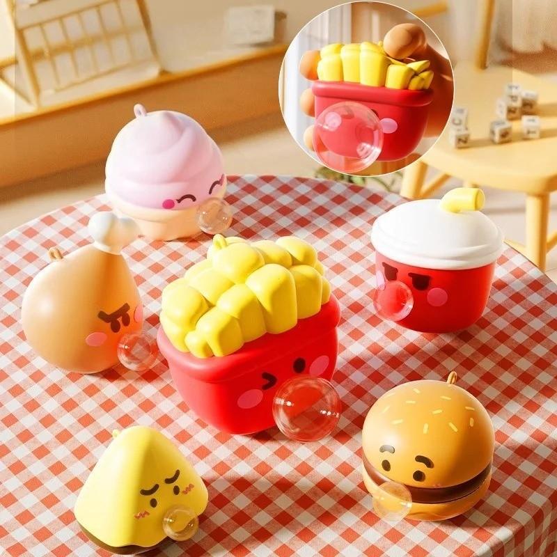 Cute Food Series Spitting Bubbles Squishy Squeeze Toys, Anxiety Stress Relief Sensory Antistress Toys, Fun Gift for Adults & Kids
