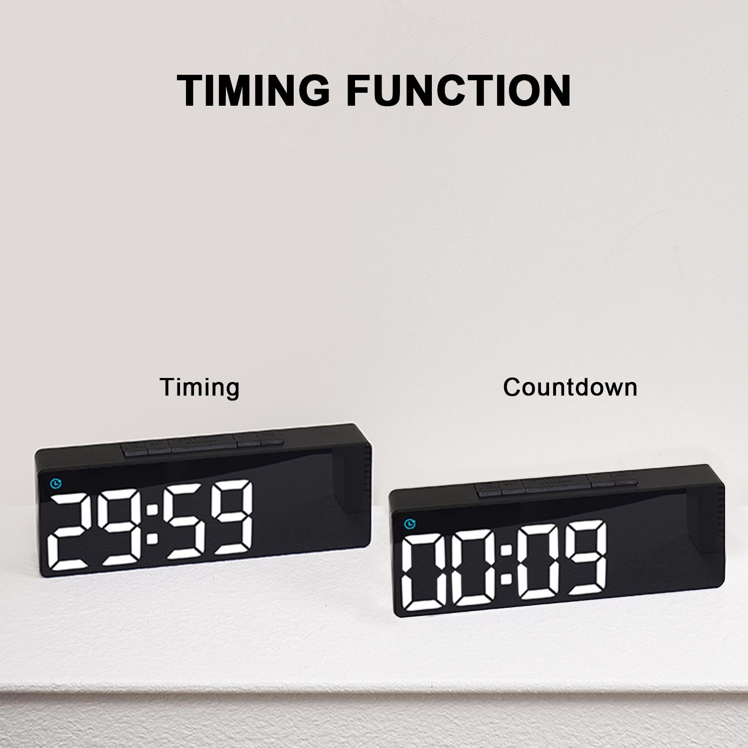 Vintage Style Practical LED Clock, Desktop Electronic Clock, Date Temperature Week Display, Modern Digital, Adjustable Brightness, Snooze, Home Office Bedroom