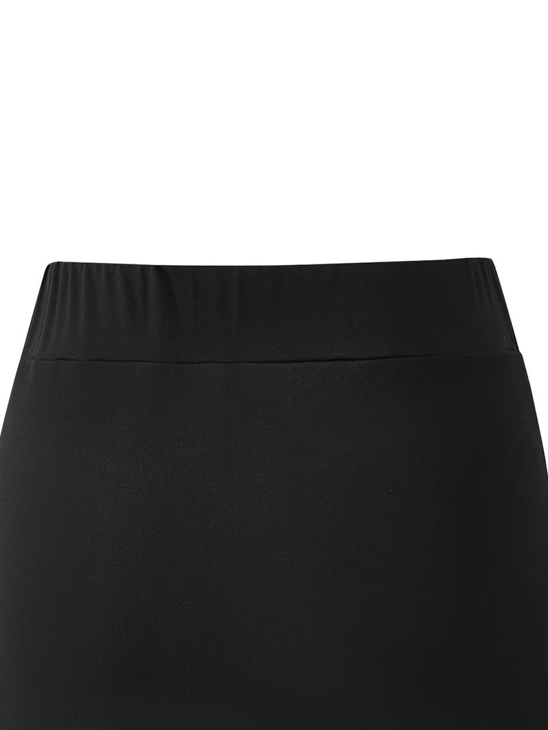 Women's Vintage Style Skirt, Fashion Casual Daily Wear, Natural Texture, Fitted Short Skirt, Perfect for Office and Graduation Season