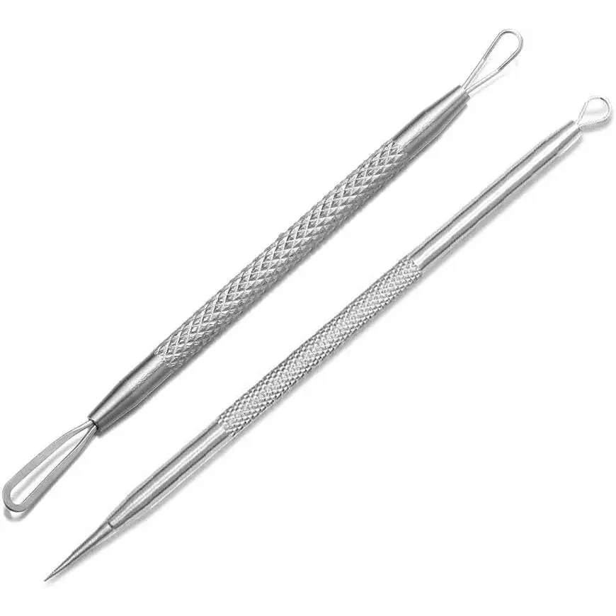 Pimple Extractor Tools, Blackhead Remover, Pimple Popper, Acne Removal Kit Risk Free Treatment for Blemish,Whitehead Popping (2PCS)