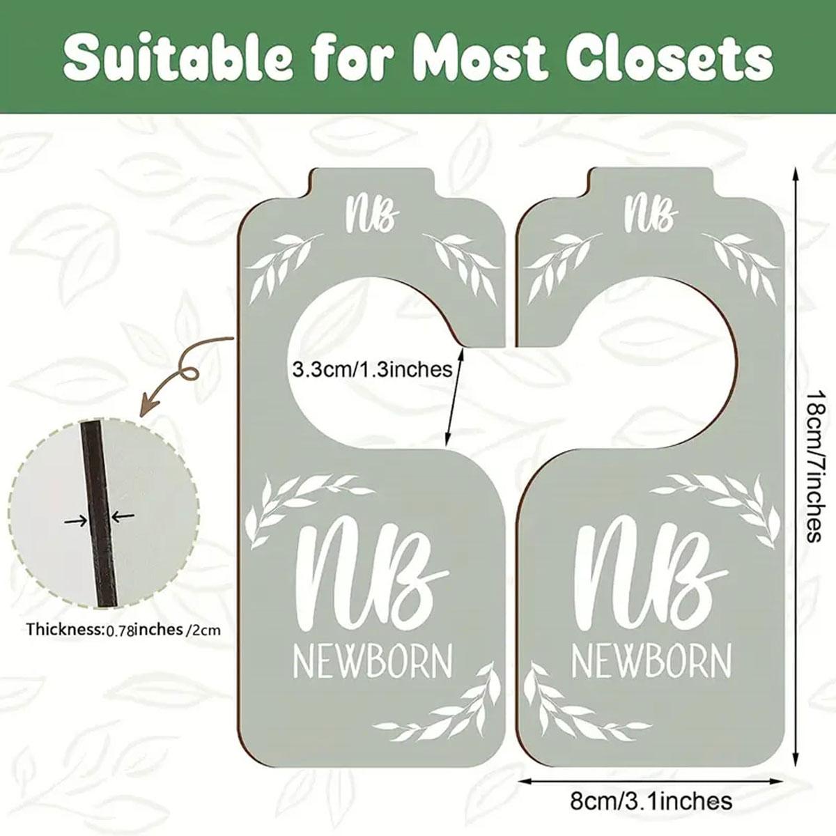 Wooden Baby Closet Dividers, Double Sided Colorful Hanging Organizer, Nursery Decor, Baby Clothes Dividers, Perfect Gift for Holidays