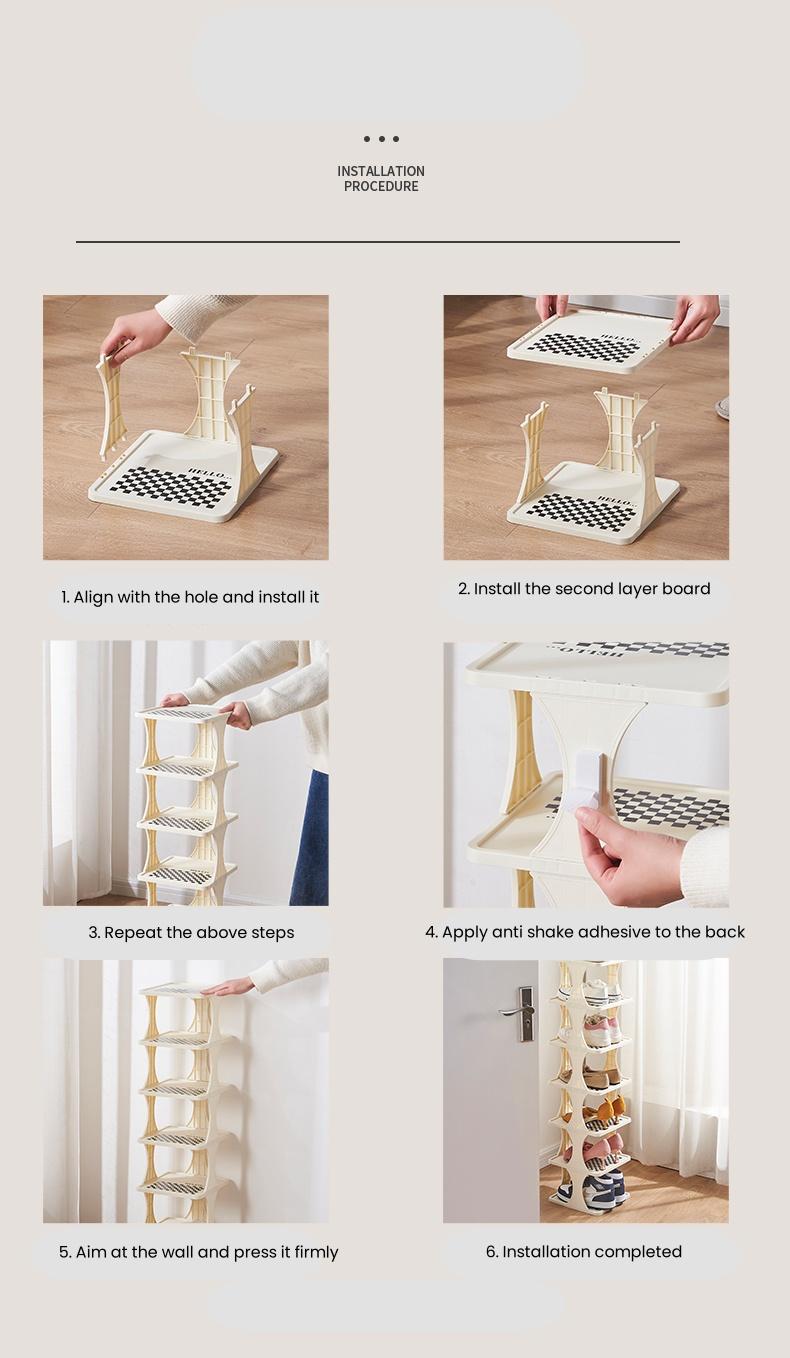Foldable Shoe Rack, Collapsible Shoe Rack, 6/9-Tier Folding Shoe Rack, Shoe Organizer, Collapsible Shoe Storage, Shoe Tower, Corner Shoe Rack, Vertical Shoe Rack