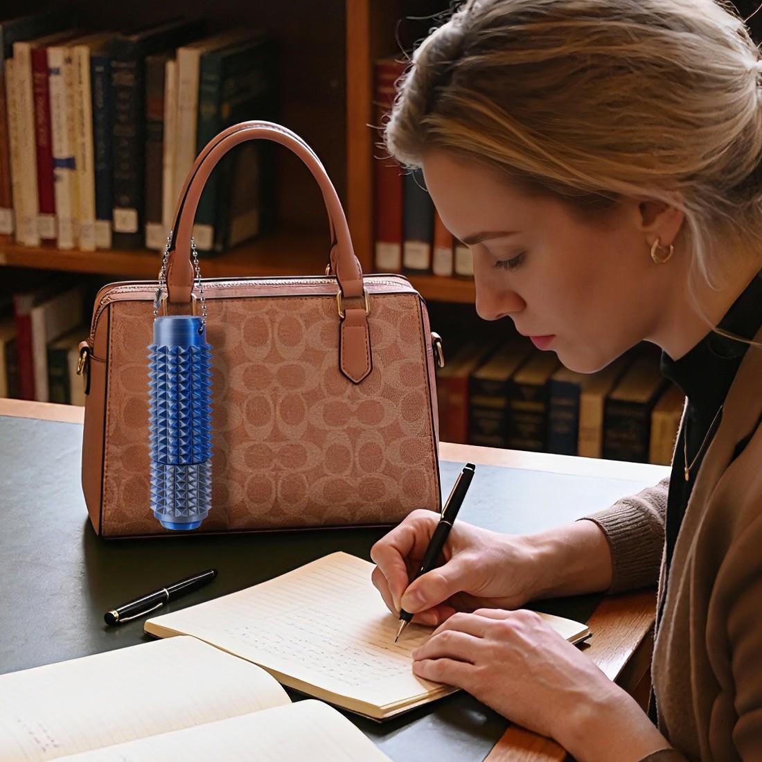 Pain Stim Fidget Toy, Quiet Press and Rotate, Cpc Approved, 3D Printed, Portable Spiky Keychain, Anxiety Relief, Focus and Calm Tool