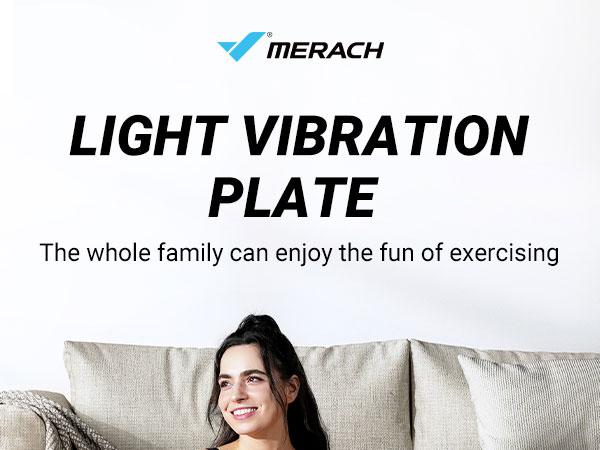 MERACH Vibration Plate Exercise Machine with Bluetooth & Light Machine Whole Body Workout Vibration Platform for Fitness