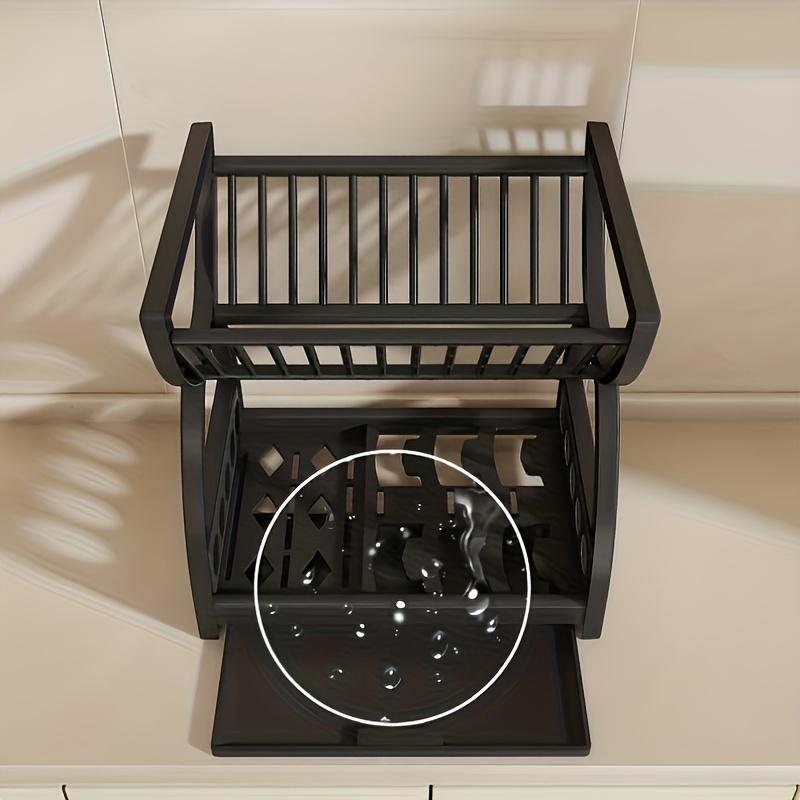 Bowl and plate rack, kitchen multi-functional shelf, countertop draining rack, kitchen shelf, bowl and dish draining rack, multi-functional cabinet for storing bowls, dishes, chopsticks, plates and knives