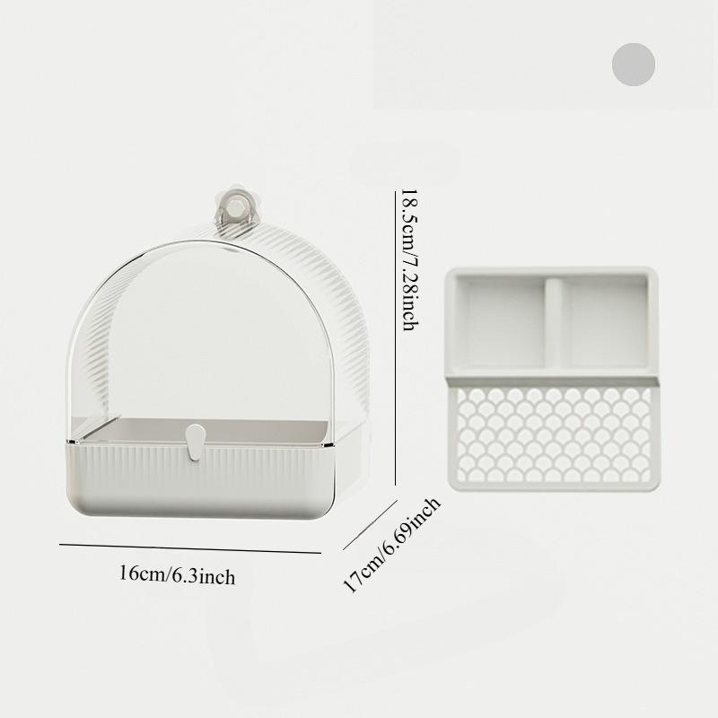 External Bird Bath Container - Splash-Proof Large Capacity Design for Parrots, Cockatiels & Small Birds - Universal Fit for Cage, Bathroom & Home Use - Ideal for Pet Owners & Bird Enthusiasts