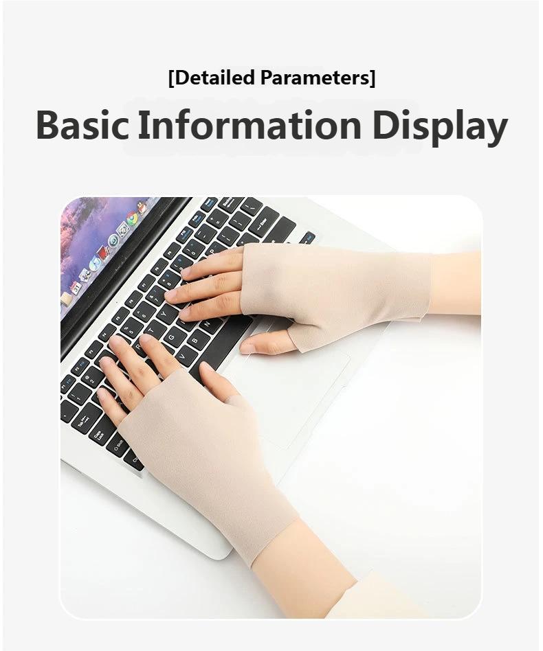 De Rong Half Palm Gloves, Fall Winter Thin Warm Gloves, Unisex Elastic Driving Typing Touch Screen, Student Learning Gloves